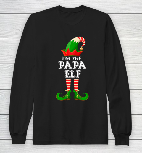 Papa Elf Funny Matching Family Group Christmas Gifts Long Sleeve T-Shirt