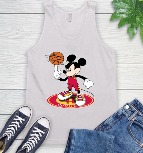NBA Basketball Houston Rockets Cheerful Mickey Disney Shirt Tank Top 2