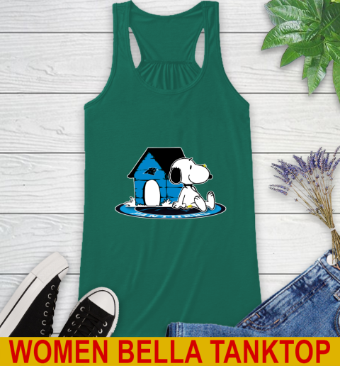 NFL Football Carolina Panthers Snoopy The Peanuts Movie Shirt Racerback Tank 7