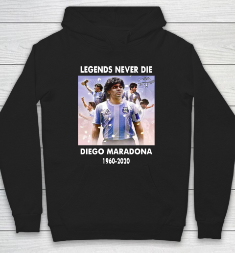 Diego Maradona Argentina Football Legend Never Die Rest In Peace 1960 2020 Rest In Peace Hoodie