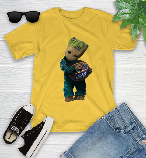 NBA Groot Guardians Of The Galaxy Basketball Sports Utah Jazz Youth T-Shirt 8
