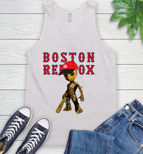 MLB Boston Red Sox Groot Guardians Of The Galaxy Baseball Tank Top