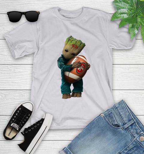 NFL Groot Guardians Of The Galaxy Football Sports San Francisco 49ers Youth T-Shirt 4