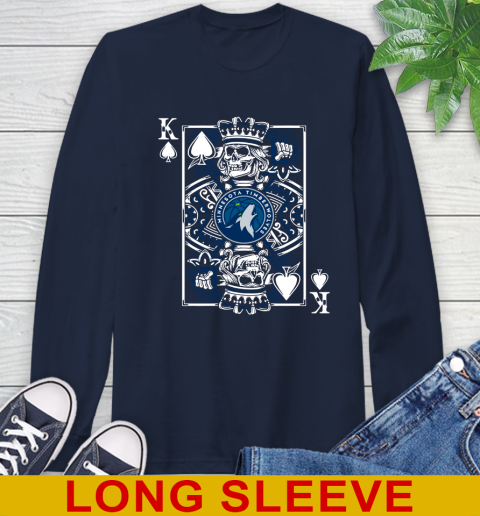 Minnesota Timberwolves NBA Basketball The King Of Spades Death Cards Shirt Long Sleeve T-Shirt - Image 4