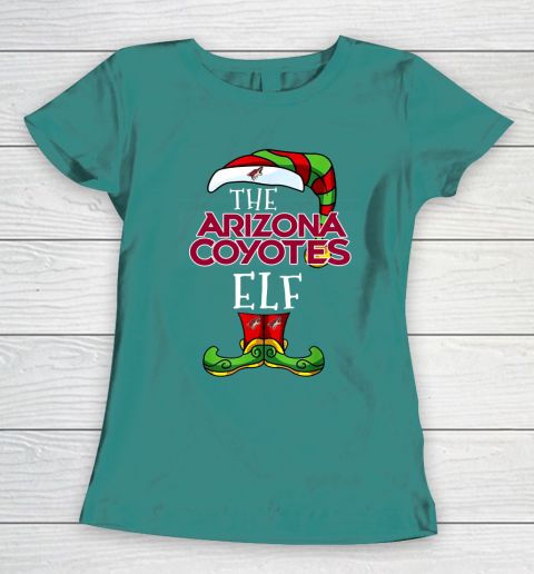 Arizona Coyotes Christmas ELF Funny NHL Women's T-Shirt 10
