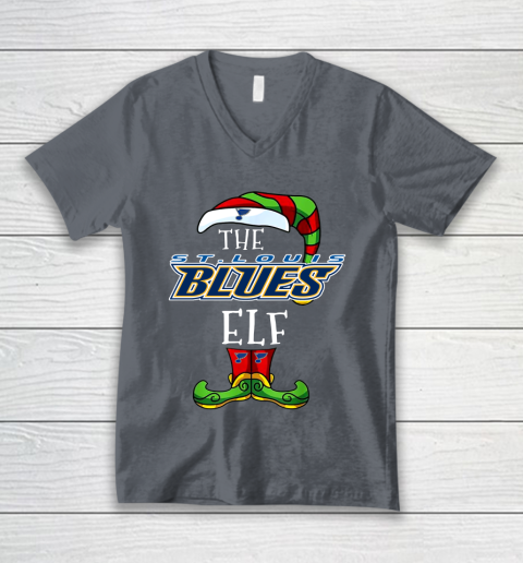 St.Louis Blues Christmas ELF Funny NHL V-Neck T-Shirt 4