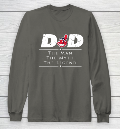 Cleveland Indians MLB Baseball Dad The Man The Myth The Legend Long Sleeve T-Shirt 5
