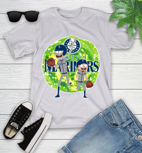 MLB Seattle Mariners Rick And Morty Baseball Sports Youth T-Shirt 4