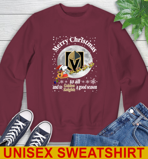 Vegas Golden Knights Merry Christmas To All And To Golden Knights A Good Season NHL Hockey Sports Sweatshirt 6