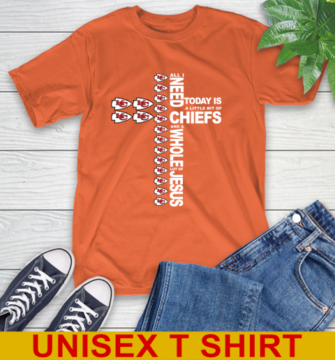 NFL All I Need Today Is A Little Bit Of Kansas City Chiefs Cross Shirt T-Shirt 4