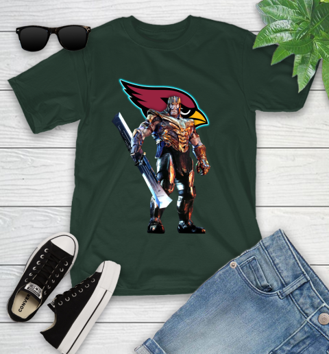 NFL Thanos Gauntlet Avengers Endgame Football Arizona Cardinals Youth T-Shirt 5