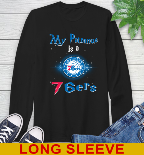 NBA Basketball Harry Potter My Patronus Is A Philadelphia 76ers Long Sleeve T-Shirt
