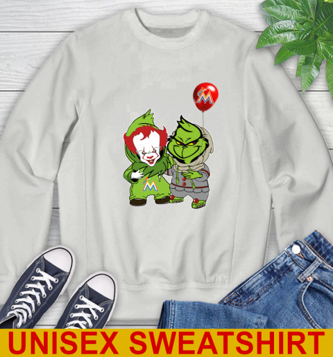 Baby Pennywise Grinch Christmas MLB Baseball Miami Marlins Sweatshirt 5