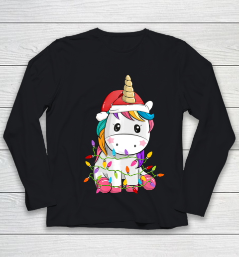 Unicorn Tree Christmas Sweater Xmas Pet Animal Lover Gifts Youth Long Sleeve