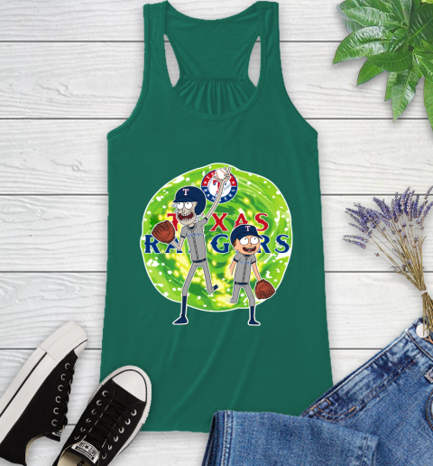 MLB Texas Rangers Rick And Morty Baseball Sports Racerback Tank 7
