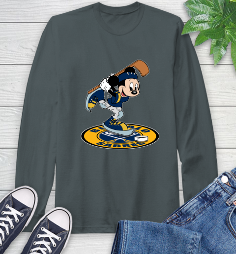 NHL Hockey Buffalo Sabres Cheerful Mickey Disney Shirt Long Sleeve T-Shirt 7