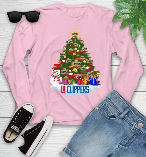 LA Clippers Merry Christmas NBA Basketball Sports Youth Long Sleeve 10