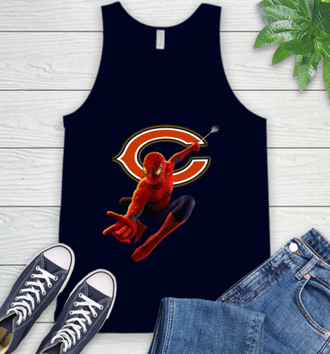 NFL Spider Man Avengers Endgame Football Chicago Bears Tank Top 3