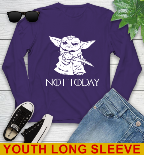 Not Today Game Of Thrones Star Wars Baby Yoda Shirt 120