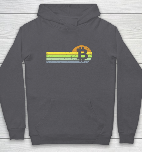 Bitcoin BTC Vintage Sunset Crypto Cryptocurrency Blockchain Hoodie 4