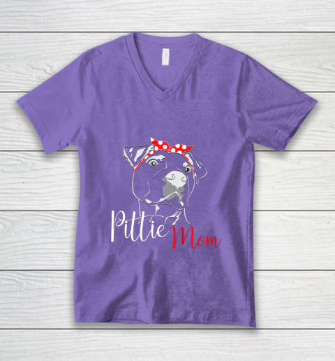 Dog Mom Shirt Pittie Mom T Shirt American Pitbull Shirt Dog Lover V-Neck T-Shirt 8