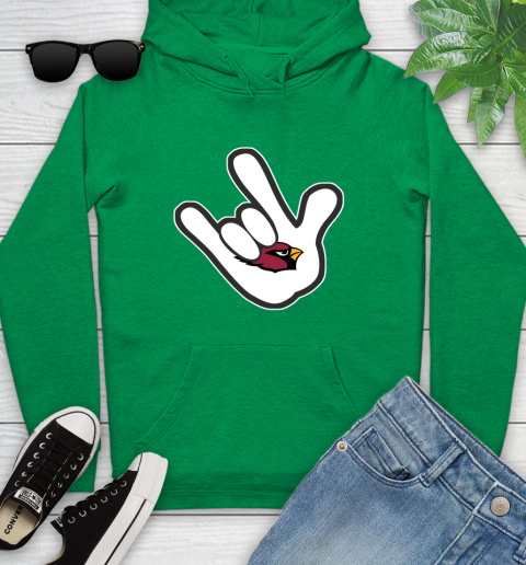 Arizona Cardinals NFL Football Mickey Rock Hand Disney Youth Hoodie 7