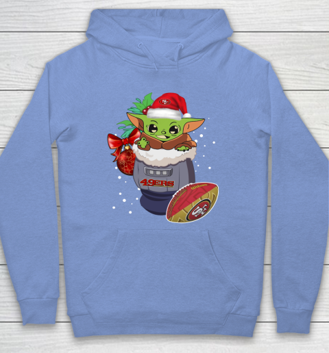 San Francisco 49ers Christmas Baby Yoda Star Wars Funny Happy NFL Hoodie 11