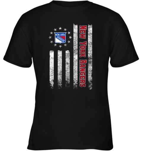 NHL American Flag Hockey Sports New York Rangers Youth T-Shirt