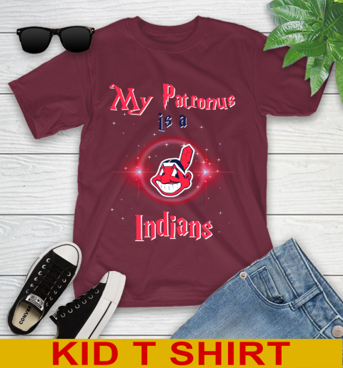 MLB Baseball Harry Potter My Patronus Is A Cleveland Indians Youth T-Shirt 5