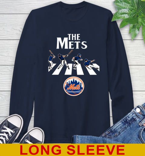 MLB Baseball New York Mets The Beatles Rock Band Shirt Long Sleeve T-Shirt 3