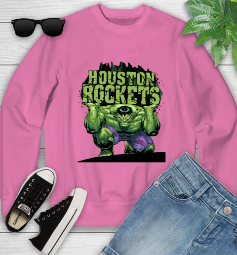Houston Rockets NBA Basketball Incredible Hulk Marvel Avengers Sports Youth Sweatshirt 7