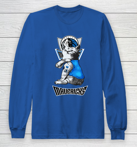 NBA Basketball My Cat Loves Dallas Mavericks Long Sleeve T-Shirt 7 NBA Basketball My Cat Loves Dallas Mavericks Long Sleeve T-Shirt - Image 7