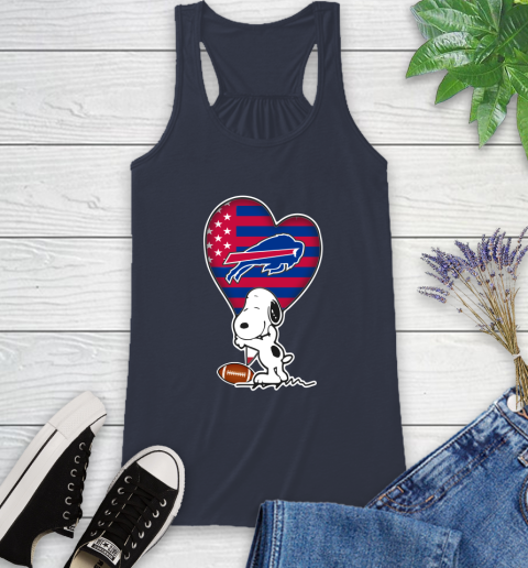 Buffalo Bills NFL Football The Peanuts Movie Adorable Snoopy Racerback Tank 12