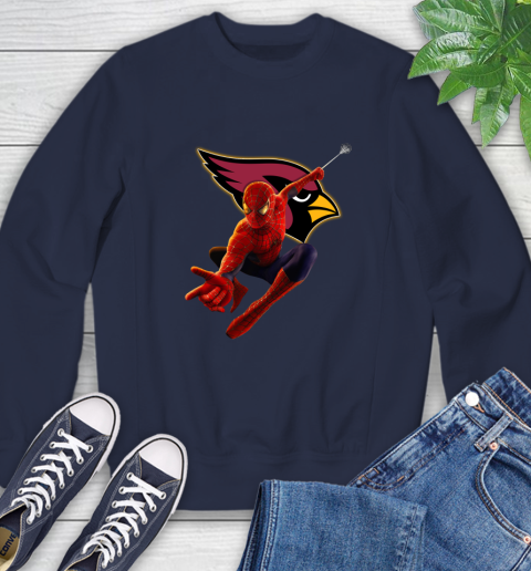 NFL Spider Man Avengers Endgame Football Arizona Cardinals Sweatshirt 3