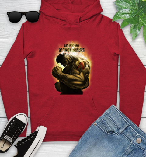 Arizona Diamondbacks MLB Baseball Hulk Marvel Avengers Sports Youth Hoodie 12