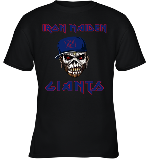 NFL New York Giants Iron Maiden Rock Band Music Football Sports rjmTWKYC5KP youth t shirt 26 95 151514 front black