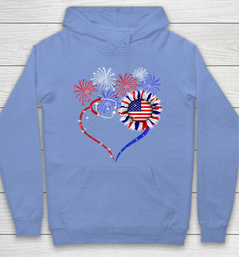 Patriotic Nurse 4th Of July American Flag Independence Day Hoodie 8