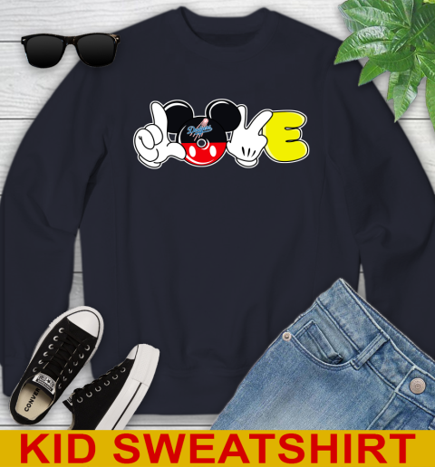 Los Angeles Dodgers MLB Baseball Love Mickey Disney Sports Youth Sweatshirt 3