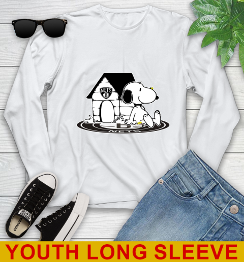 NBA Basketball Brooklyn Nets Snoopy The Peanuts Movie Shirt Youth Long Sleeve