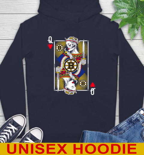 NHL Hockey Boston Bruins The Queen Of Hearts Card Shirt Hoodie 3