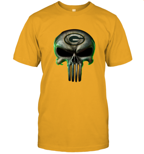 Green Bay Packers The Punisher Mashup Football Unisex Jersey Tee