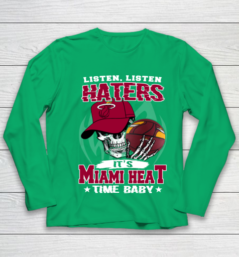 Listen Haters It is HEAT Time Baby NBA Youth Long Sleeve 4