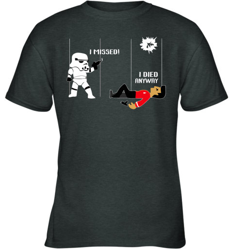 x3k6 star wars star trek a stormtrooper and a redshirt in a fight shirts youth t shirt 26 front dark heather