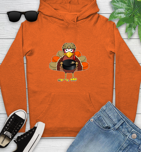 Anaheim Ducks Turkey Thanksgiving Day Youth Hoodie 5