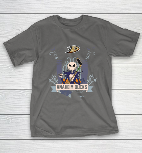NHL Anaheim Ducks Hockey Jack Skellington Halloween T-Shirt 8