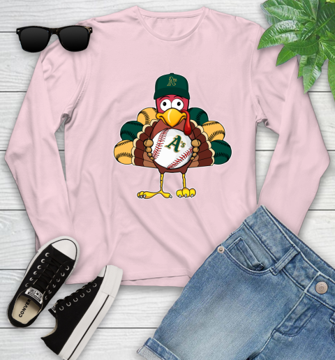 Oakland Athletics Turkey thanksgiving Youth Long Sleeve 10