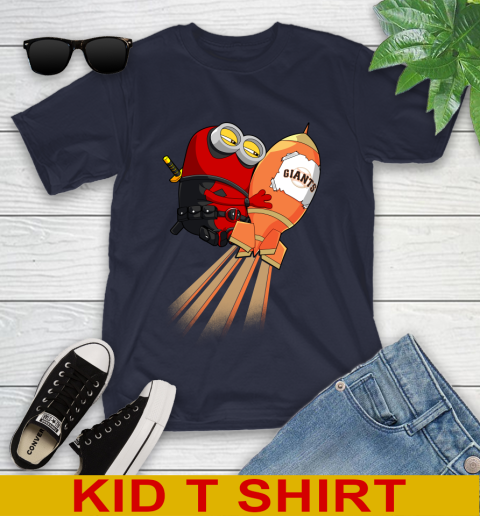 MLB Baseball San Francisco Giants Deadpool Minion Marvel Shirt Youth T-Shirt 2