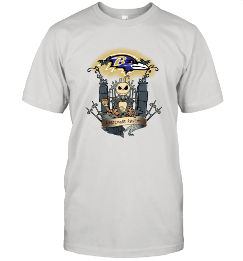 Baltimore Ravens Jack Skellington This Is Halloween NFL Unisex Jersey Tee