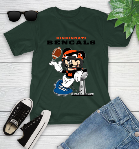 NFL Cincinnati Bengals Mickey Mouse Disney Super Bowl Football T Shirt Youth T-Shirt 5