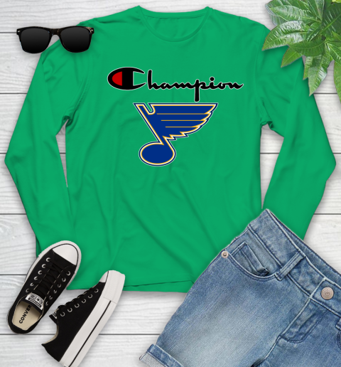 NHL Hockey St.Louis Blues Champion Shirt Youth Long Sleeve 4